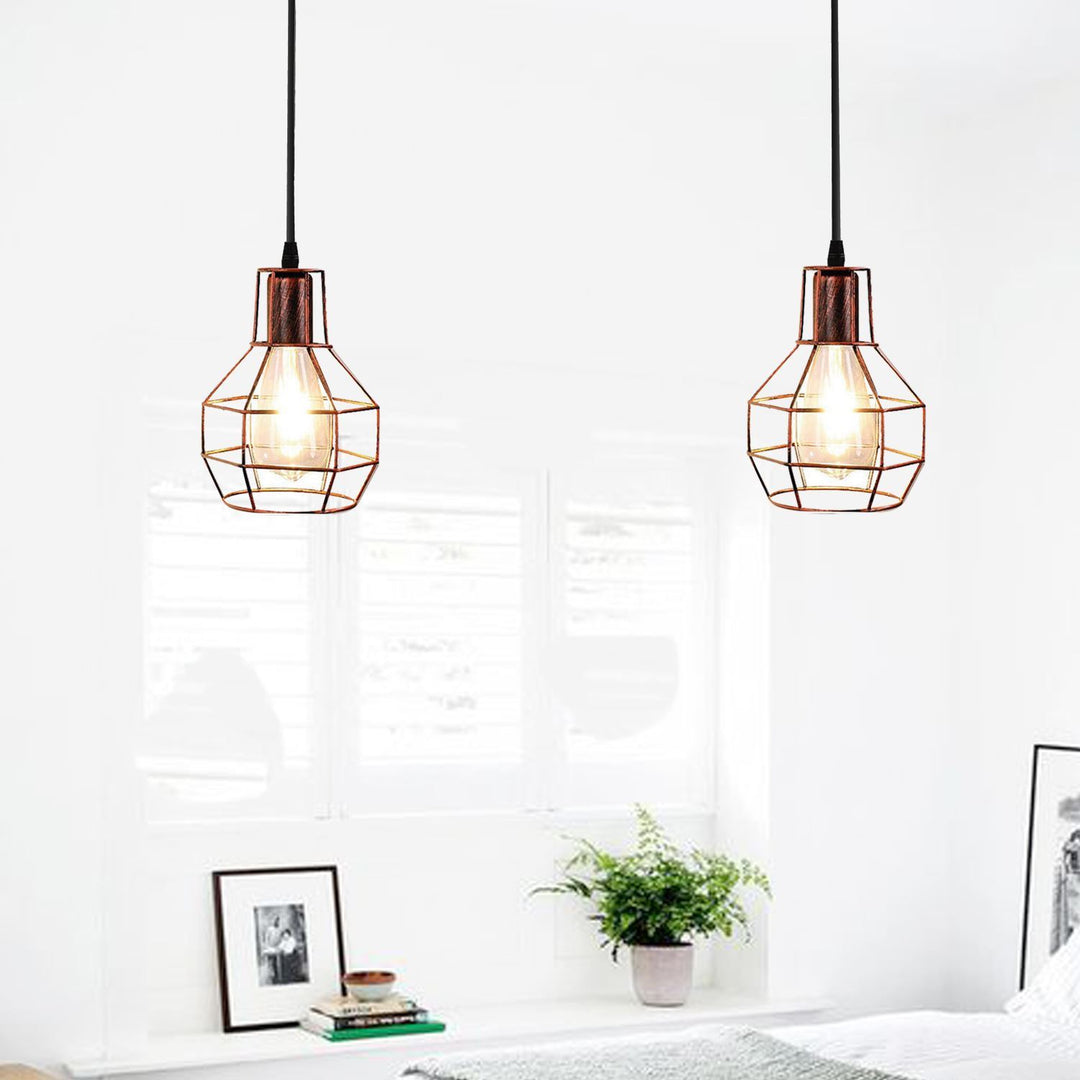 Retro Industrial 2 Way Indoor Ceiling Pendant Chandelier Hanging Light