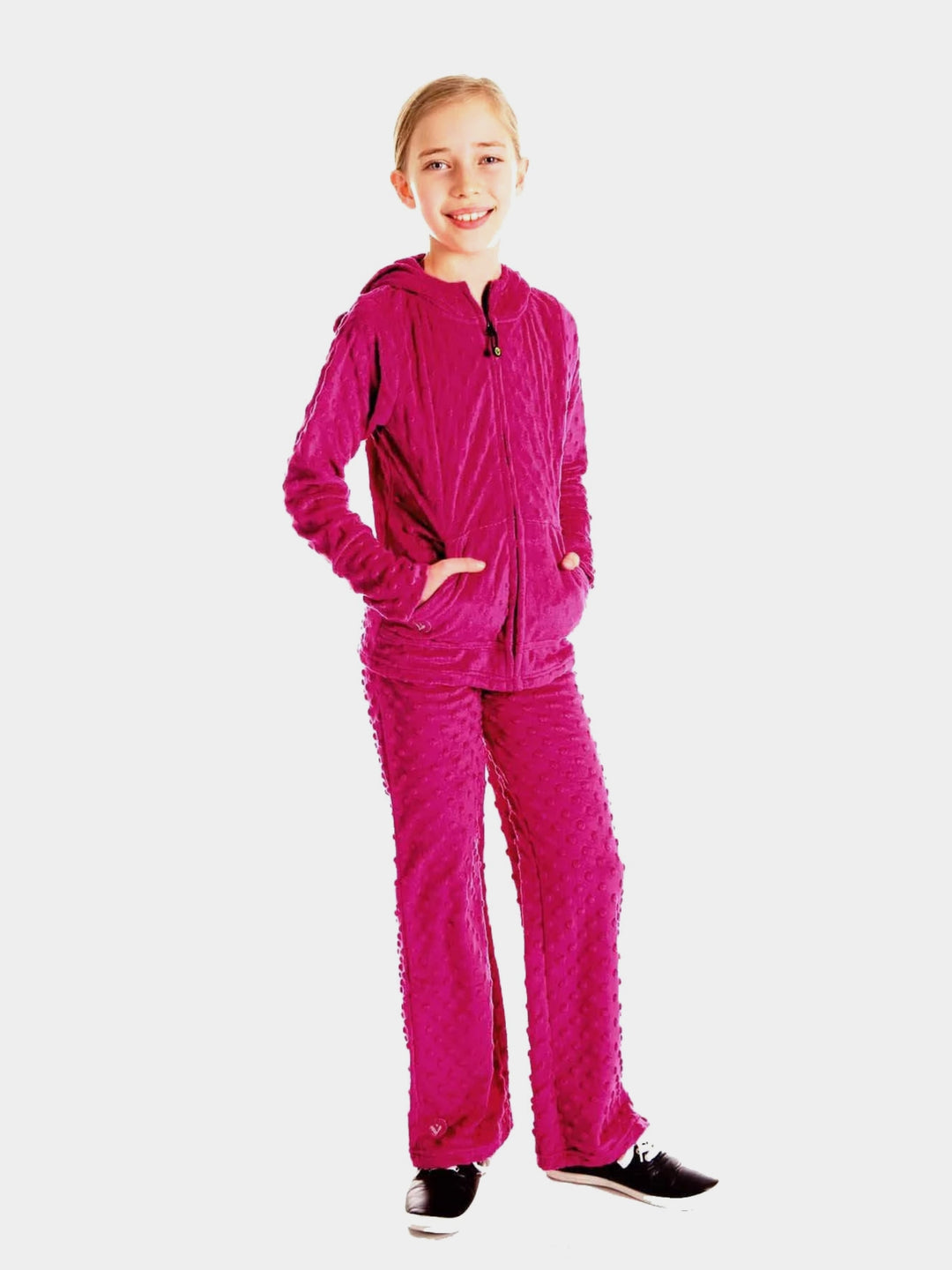 Minky Bubble Pant | Magenta | Limeapple