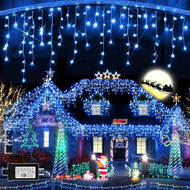 Luces navideñas de Halloween Decoraciones al aire libre 100 LED 33 pies 8 modos 