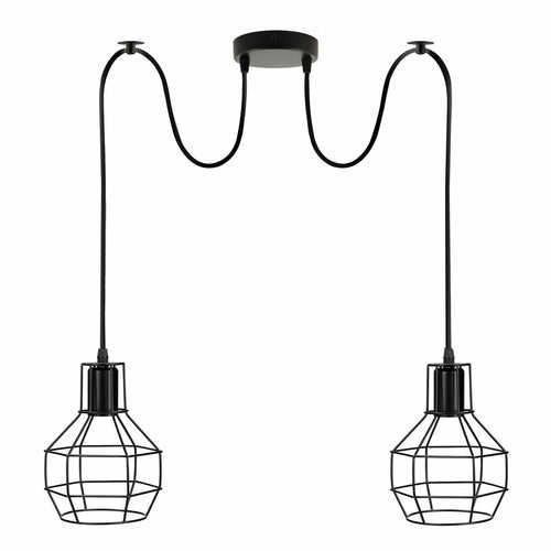 Retro Industrial 2 Way Indoor Ceiling Pendant Chandelier Hanging Light