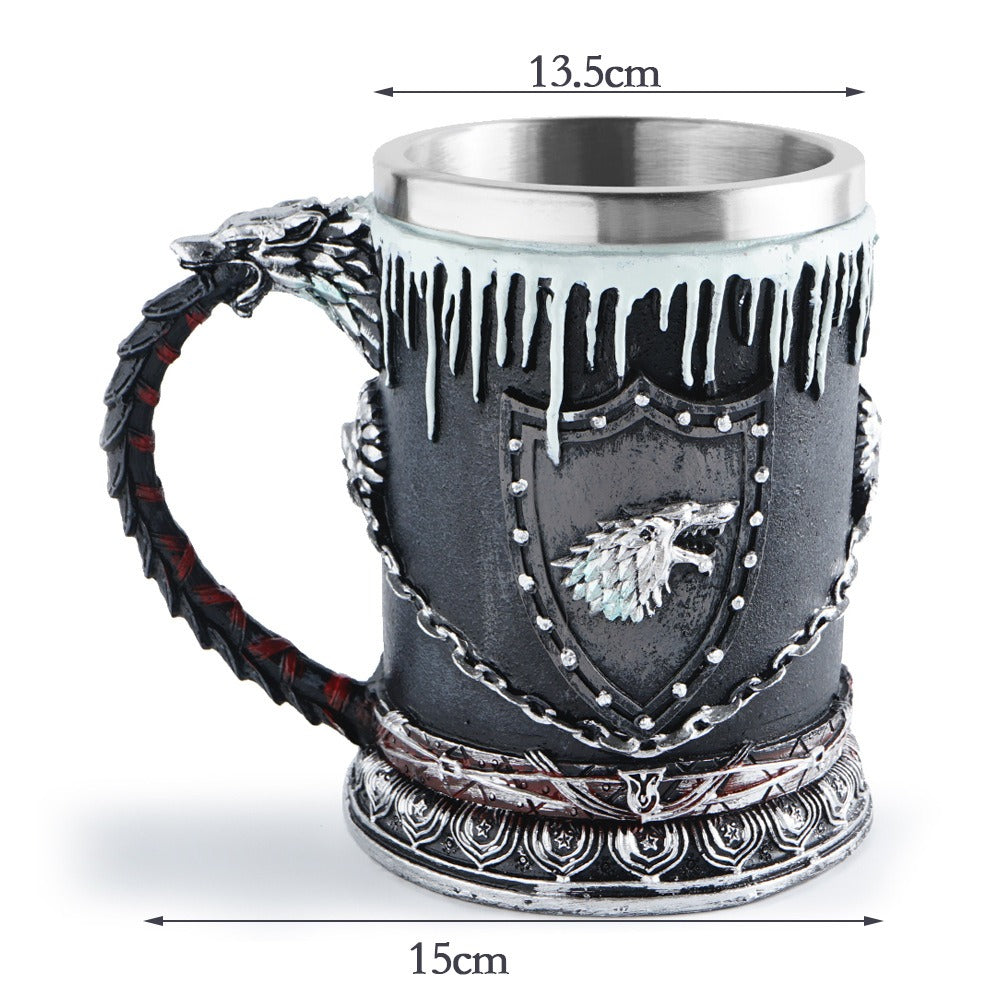 Song of Ice and Fire Mug Beer Cup Stainless Steel Whiskey Cup