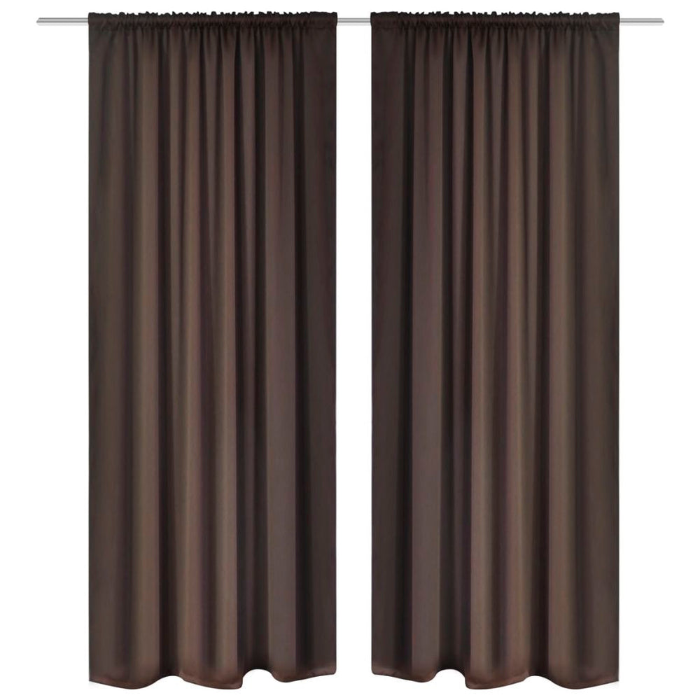 2 pcs Gray Slot-Headed Blackout Curtains 53" x 96"