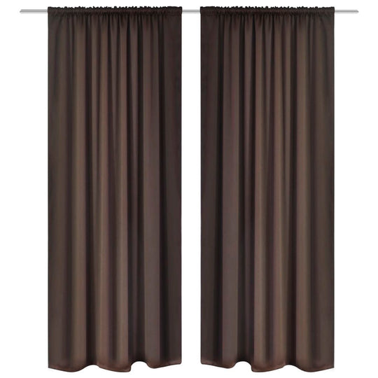 2 pcs Gray Slot-Headed Blackout Curtains 53" x 96"