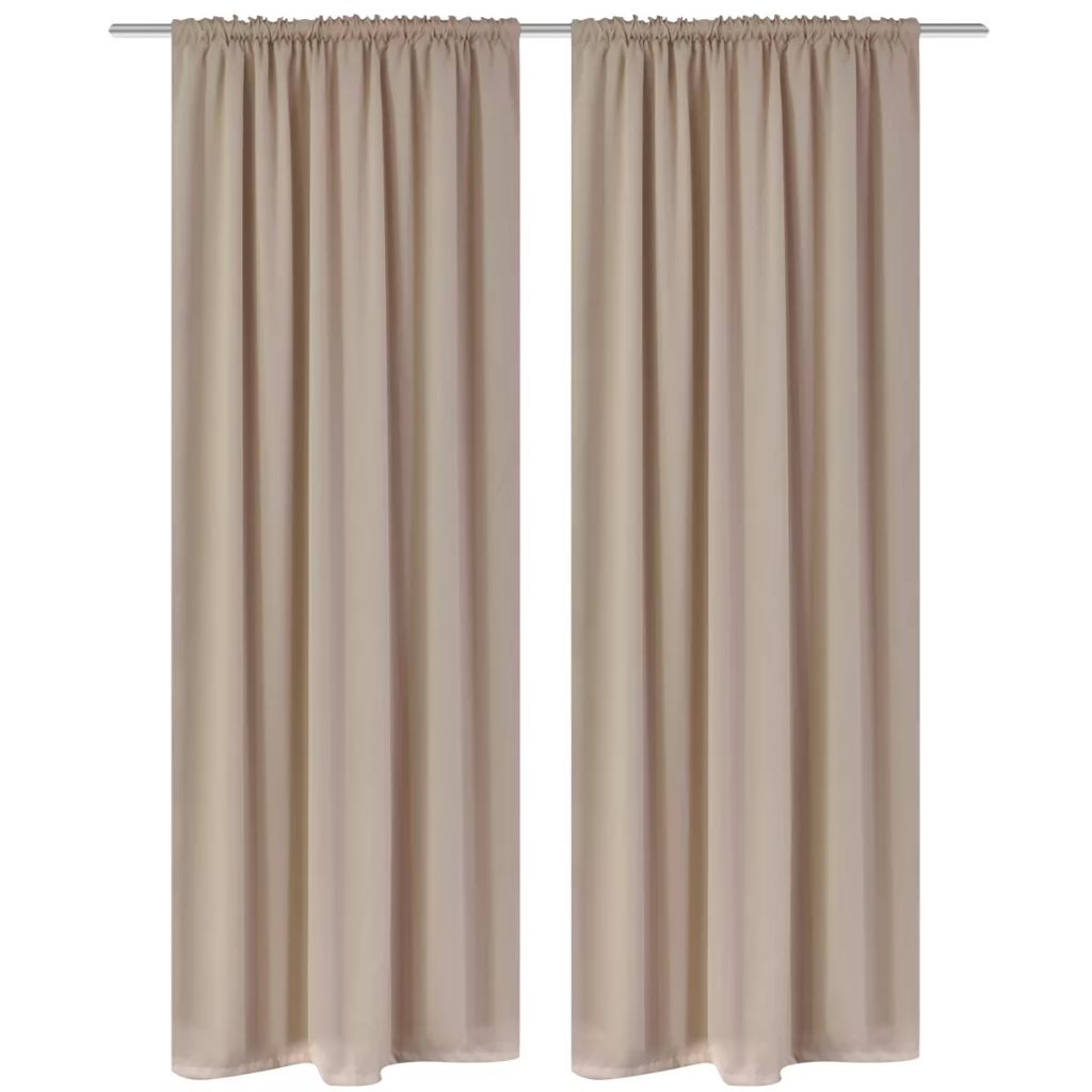 2 pcs Gray Slot-Headed Blackout Curtains 53" x 96"