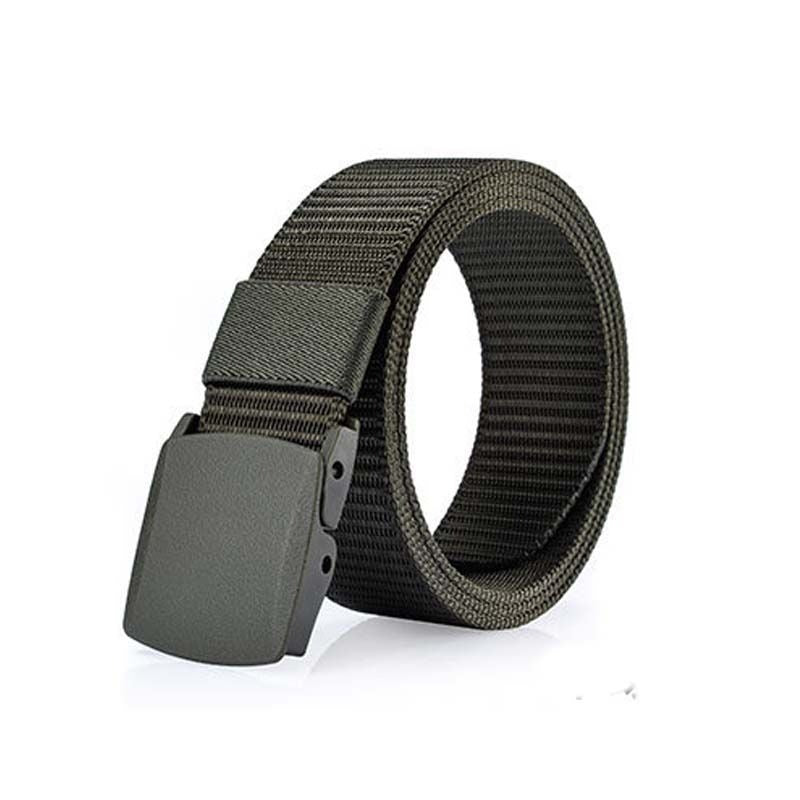 Cinturón táctico de nailon para hombre, cinturón deportivo no metálico para exteriores, cinturón de lona para entrenamiento militar para estudiantes