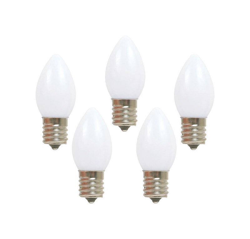 Holiday Bright Lights 9760885 C7 Christmas Light Bulbs, White,