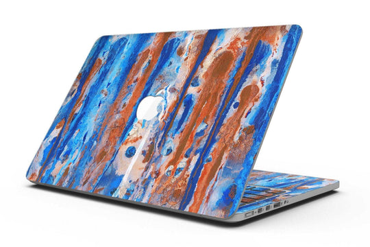 Abstract Wet Paint Rustic Blue - MacBook Pro with Retina Display