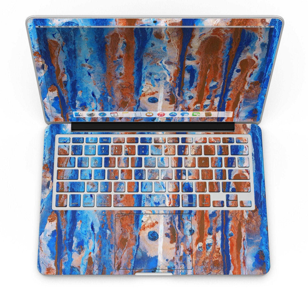 Abstract Wet Paint Rustic Blue - MacBook Pro with Retina Display