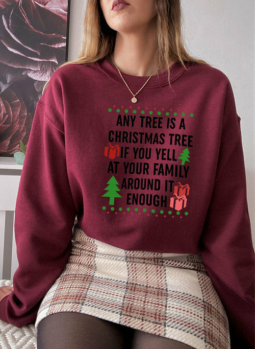 Jeder Baum ist ein Weihnachtsbaum-Sweatshirt 