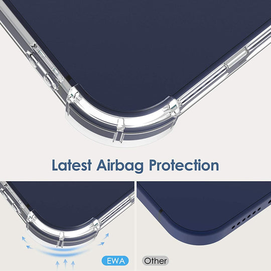 Estuche transparente y transparente con protección de borde de parachoques para iPhone