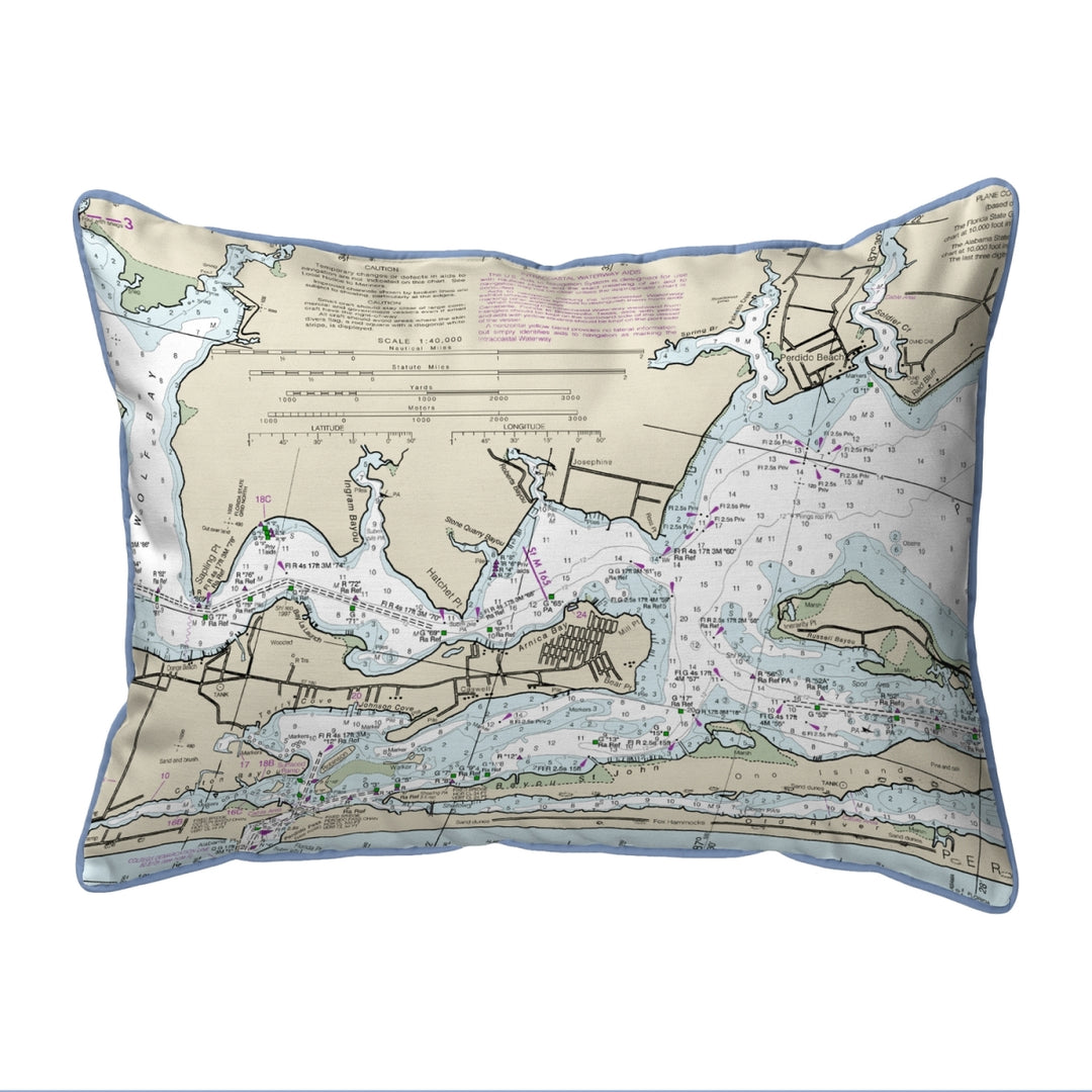 Betsy Drake HJ11378 16 x 20 in. Orange Beach, AL Nautical Map Larg