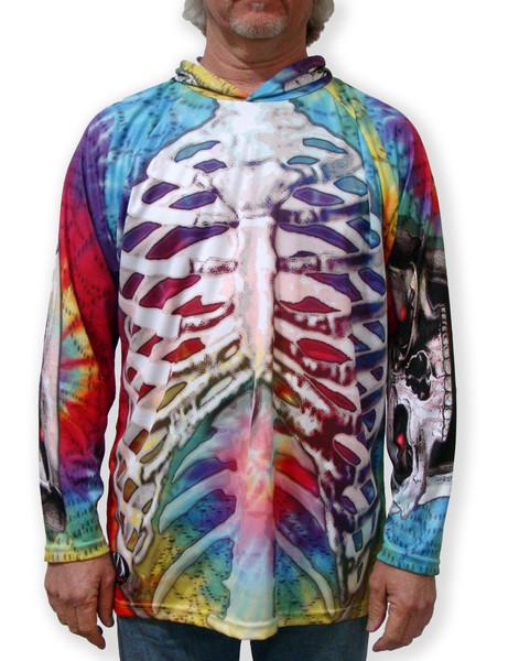 SKELETON im TIE-DYE Hoodie Sportshirt von MOUTHMAN®