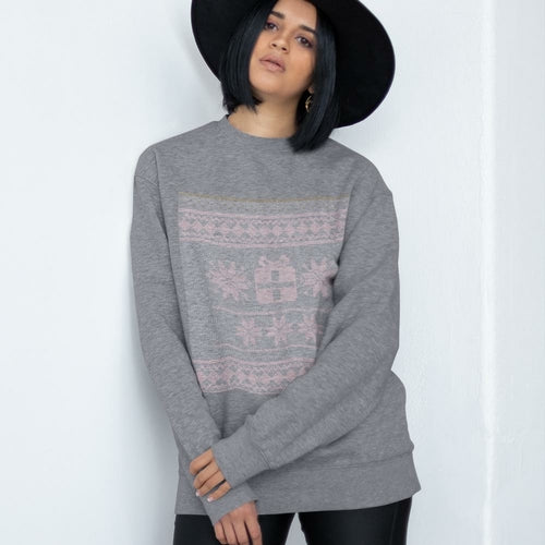 Damen-Sweatshirt mit weihnachtlicher Kunststickerei