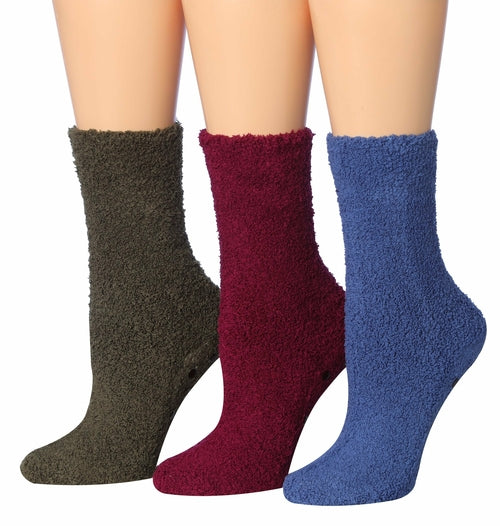 Tipi Toe - Equipo de 3 pares de copos de invierno antideslizantes y suaves para mujer