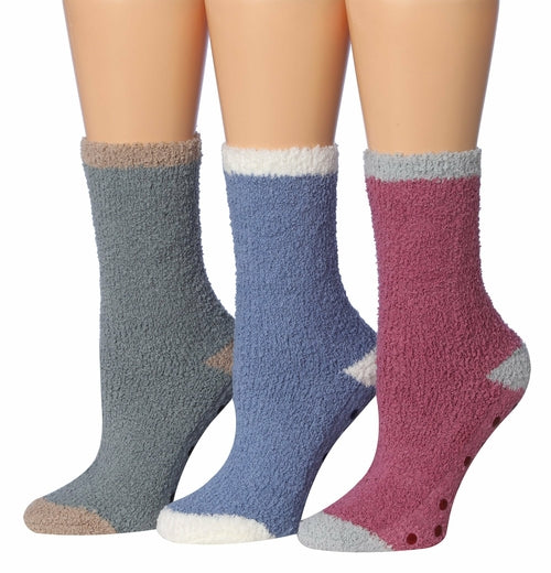 Tipi Toe - Equipo de 3 pares de copos de invierno antideslizantes y suaves para mujer