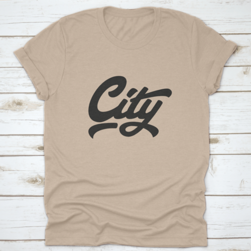 City Hand Lettering T-Shirt Graphic Design Vector Illustration, Hand