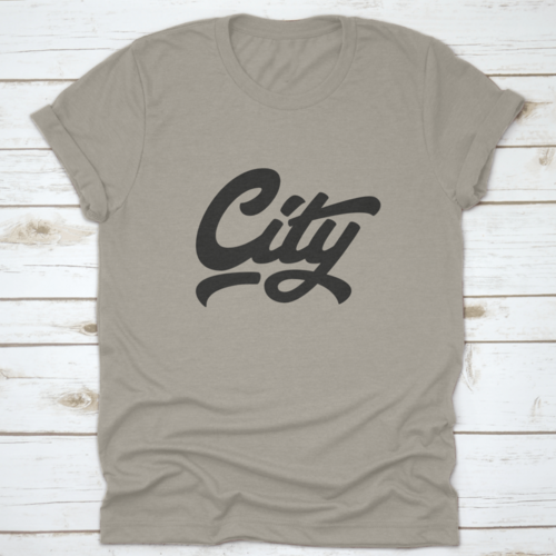 City Hand Lettering T-Shirt Graphic Design Vector Illustration, Hand