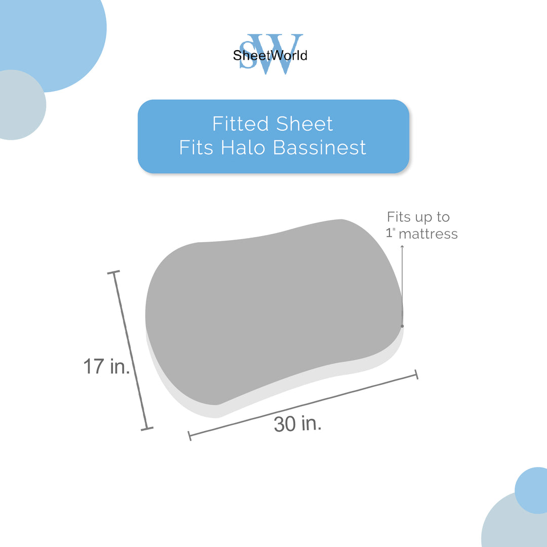 Sábana bajera ajustable para moisés giratorio Halo - 100% algodón