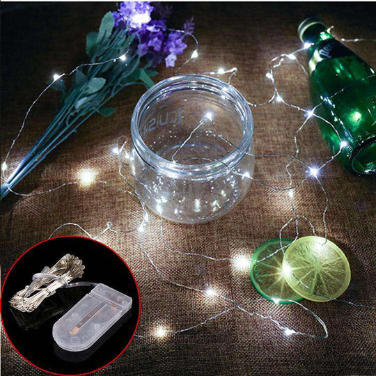 AMZER Lichterkette, 20 LEDs, 2 m, wasserdicht, batteriebetrieben