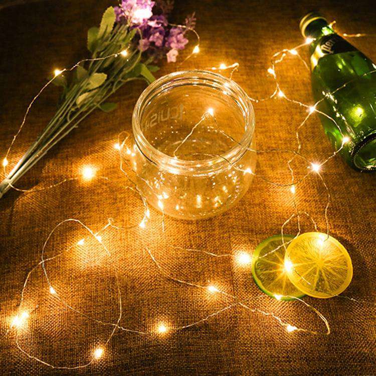 AMZER Fairy String Light 20 LED 2m Botón impermeable Funciona con pilas