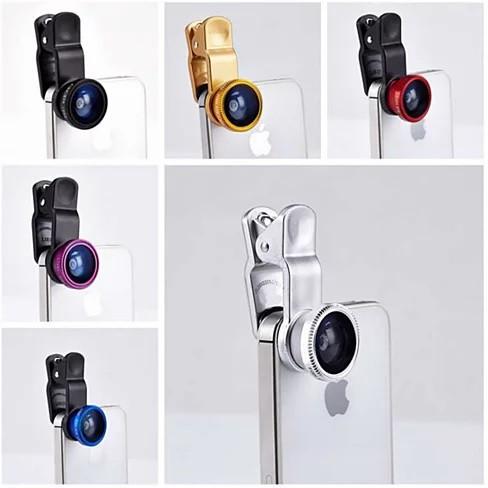 3-in-1-Universal-Clip-on-Smartphone-Kameraobjektiv – 6 Farben