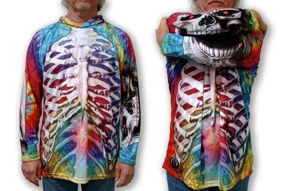 SKELETON im TIE-DYE Hoodie Sportshirt von MOUTHMAN®