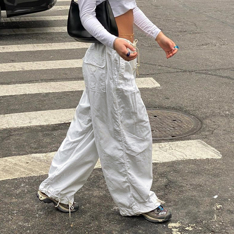 Streetwear Joggers Pantalones holgados Pierna ancha suelta Mujeres Pantalones de chándal punk