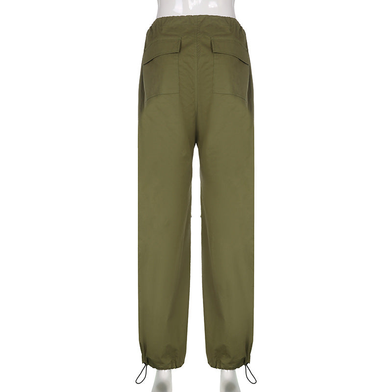 Streetwear Jogger Baggy Hose Lose Weites Bein Damen Punk Jogginghose