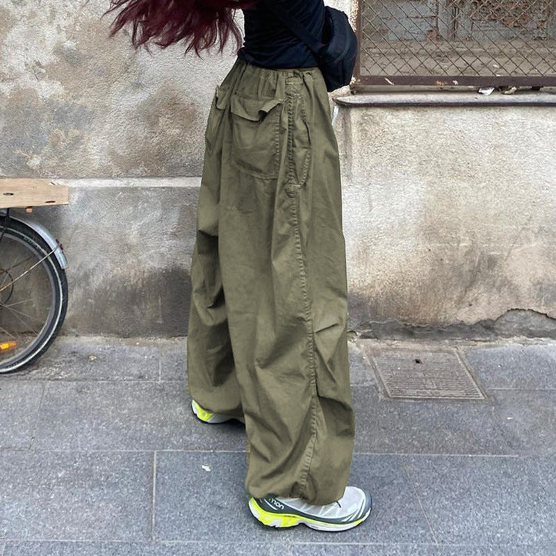 Streetwear Joggers Pantalones holgados Pierna ancha suelta Mujeres Pantalones de chándal punk