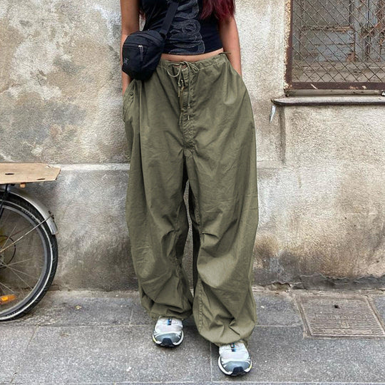 Streetwear Joggers Pantalones holgados Pierna ancha suelta Mujeres Pantalones de chándal punk