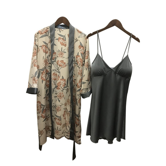 Pajamas Sets Night Gown Robe Set Womens