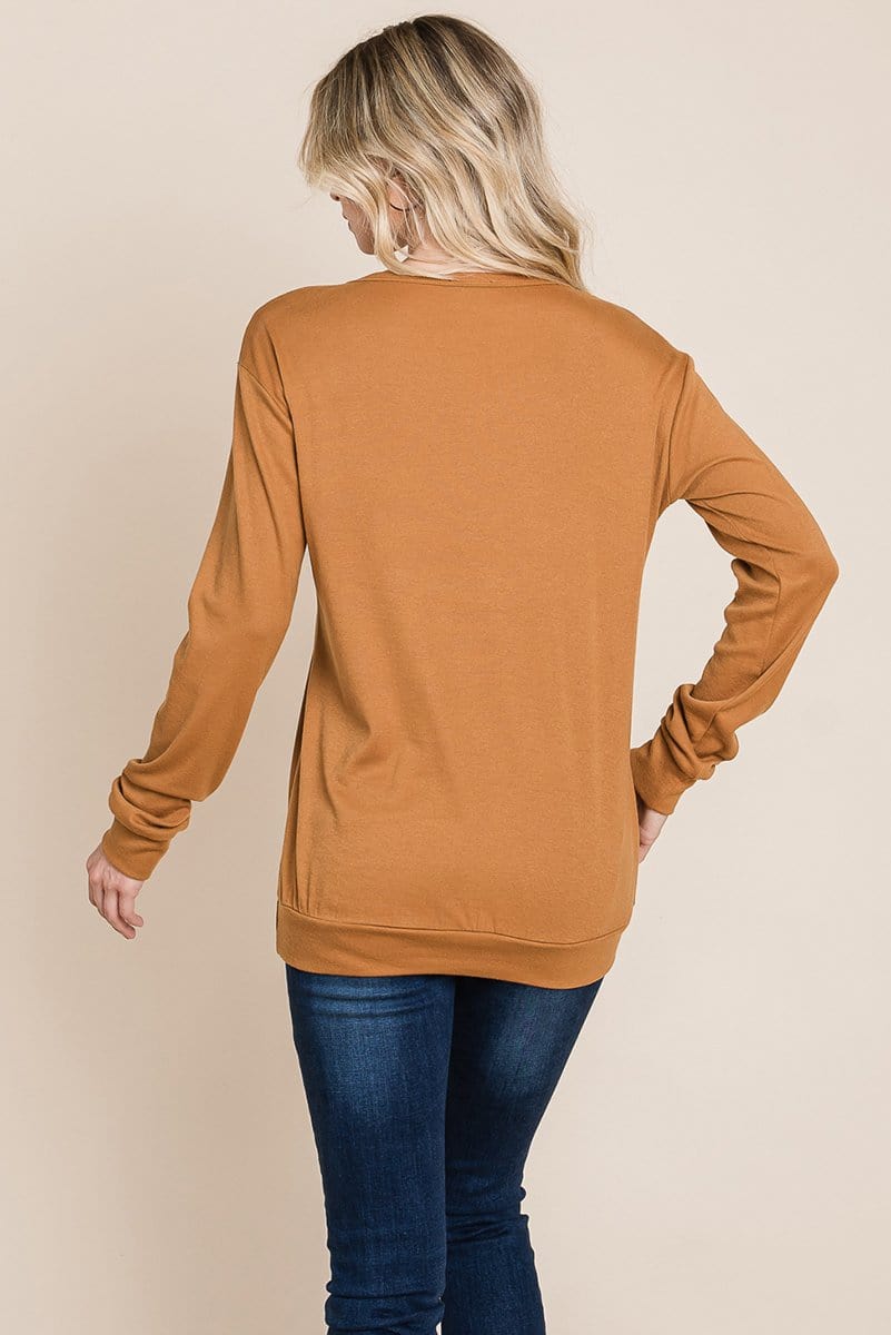 Cut out Knit Sweatshirts Tops