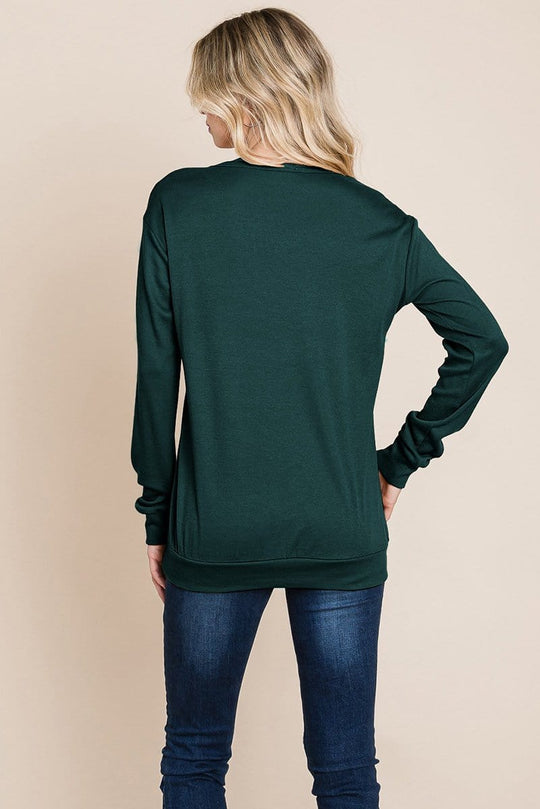 Cut out Knit Sweatshirts Tops