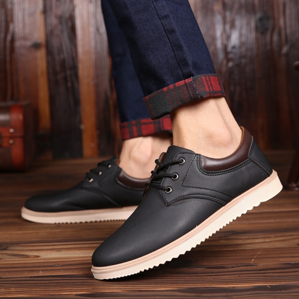 Lässige flache Oxford-Sneaker für Herren