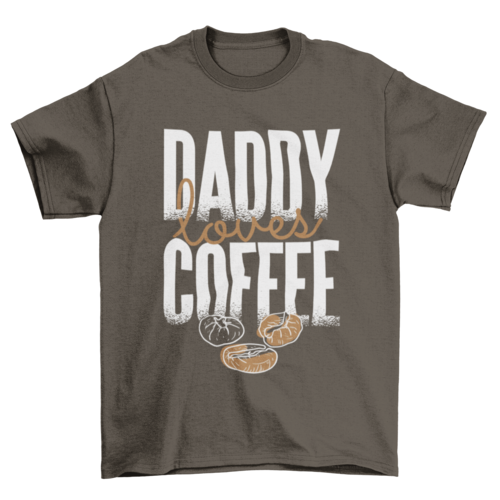 Sketchy Wake Coffee Beans Love Quote "Daddy loves coffee" Food &