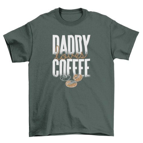 Sketchy Wake Coffee Beans Love Quote "Daddy loves coffee" Food &