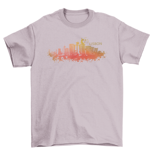 Lissabon-Aquarell-Skyline-T-Shirt