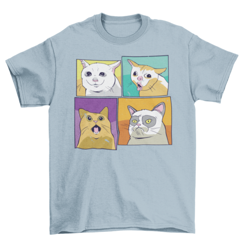 Camiseta meme gatos