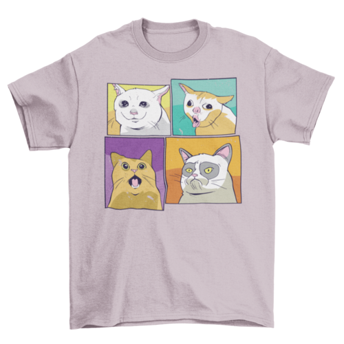 Camiseta meme gatos