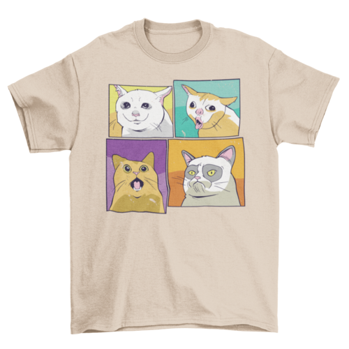 Camiseta meme gatos