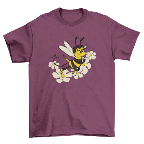 Cute bee t-shirt design