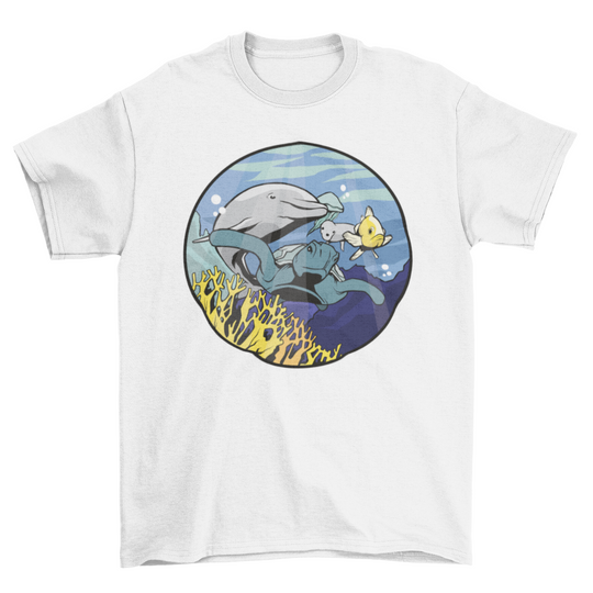 Submarine animals t-shirt