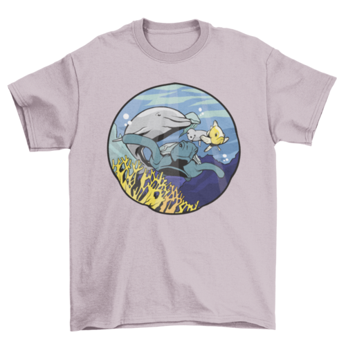 Submarine animals t-shirt