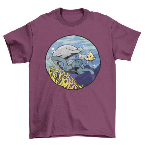 Camiseta animales submarinos