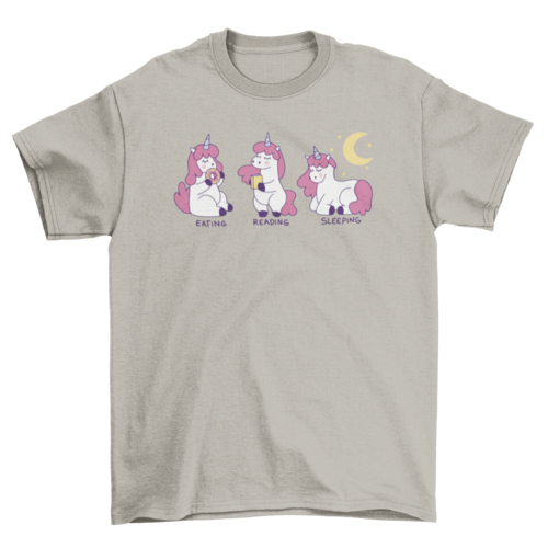 Camiseta de dibujos animados de criatura unicornio