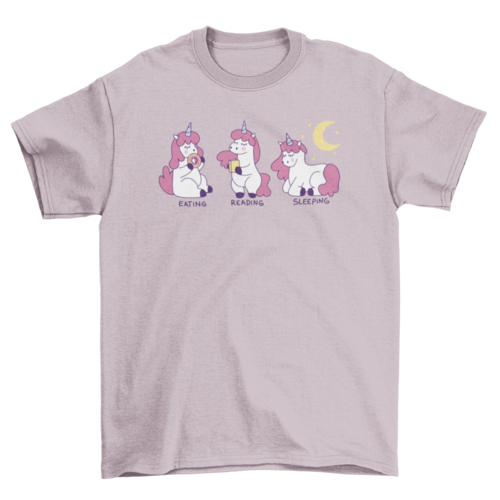 Camiseta de dibujos animados de criatura unicornio