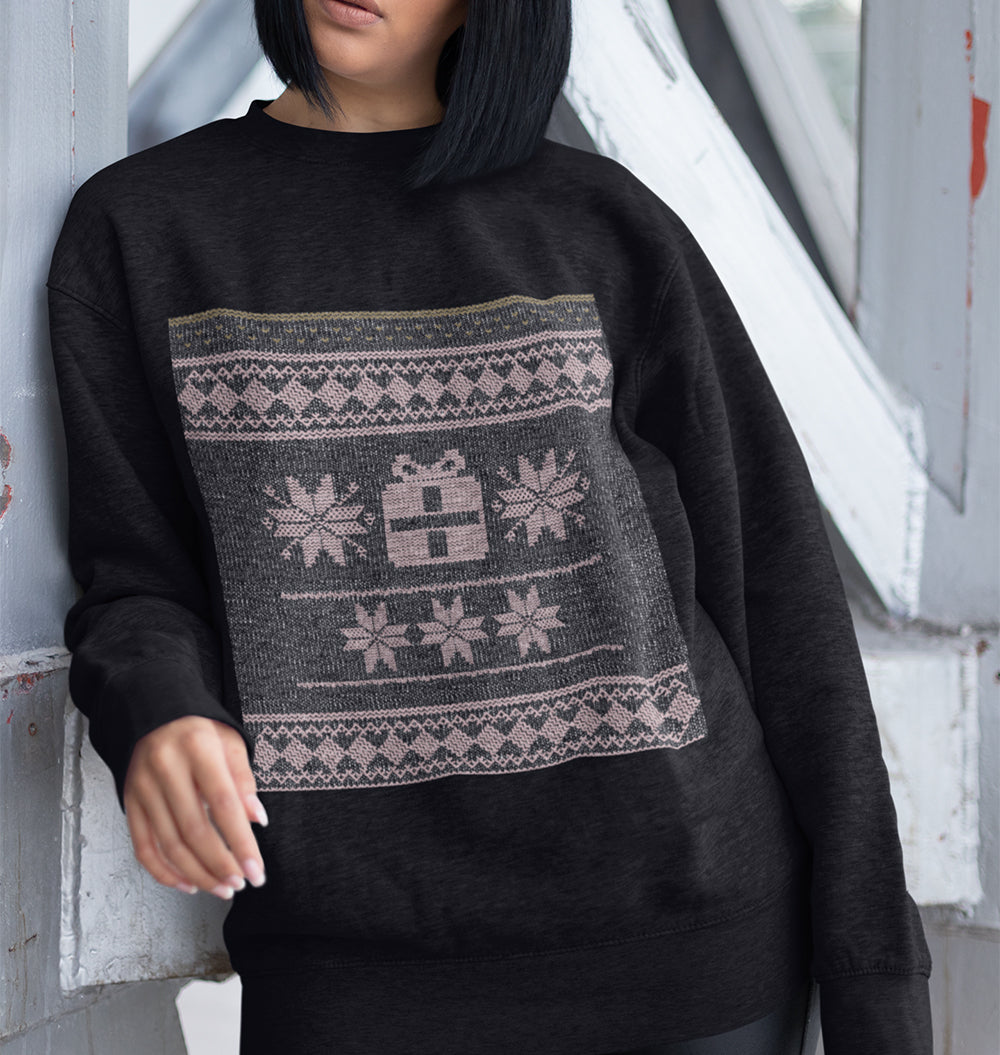 Damen-Sweatshirt mit weihnachtlicher Kunststickerei