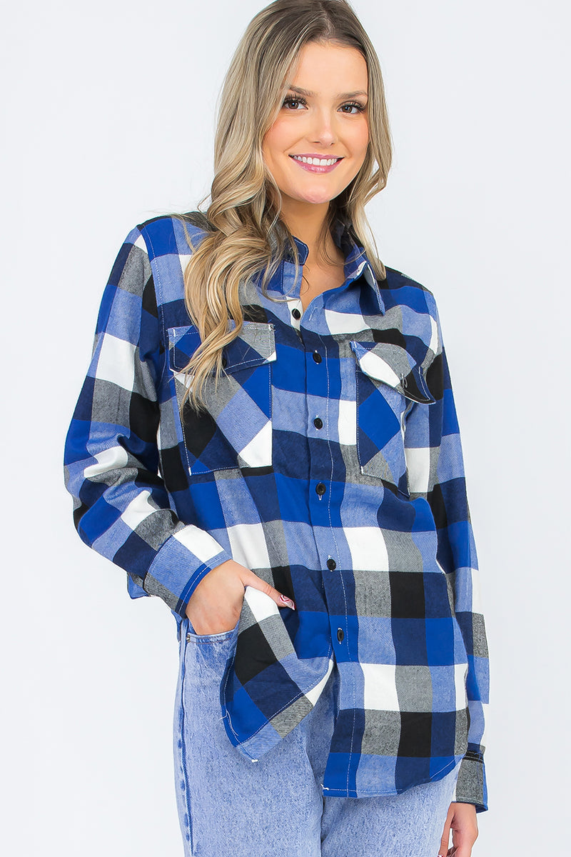 Oversize Boyfriend Plaid Checkered Flannel