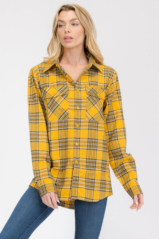 Oversize Boyfriend Plaid Checkered Flannel