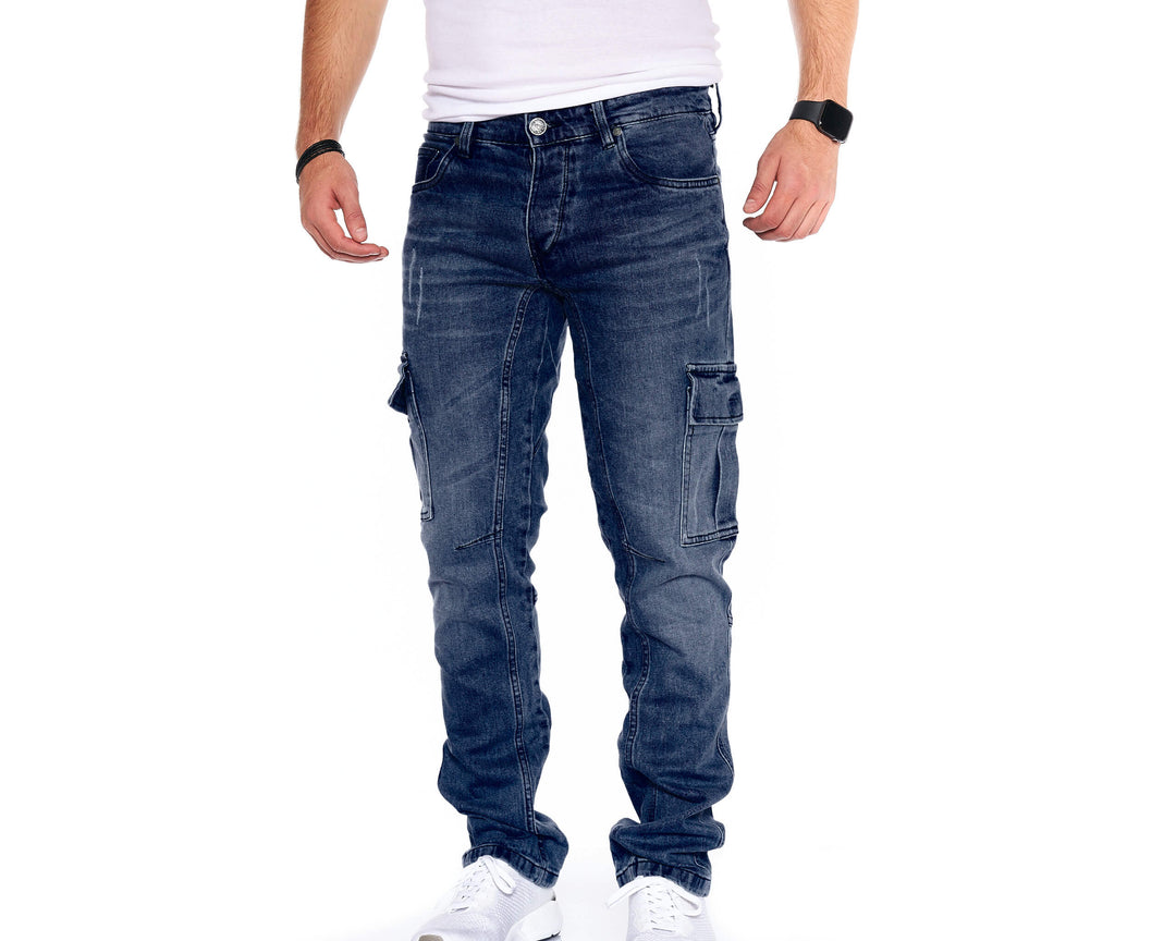 8003 - STYLEKO Cargo Jeans Hose Gürtelschlaufen 